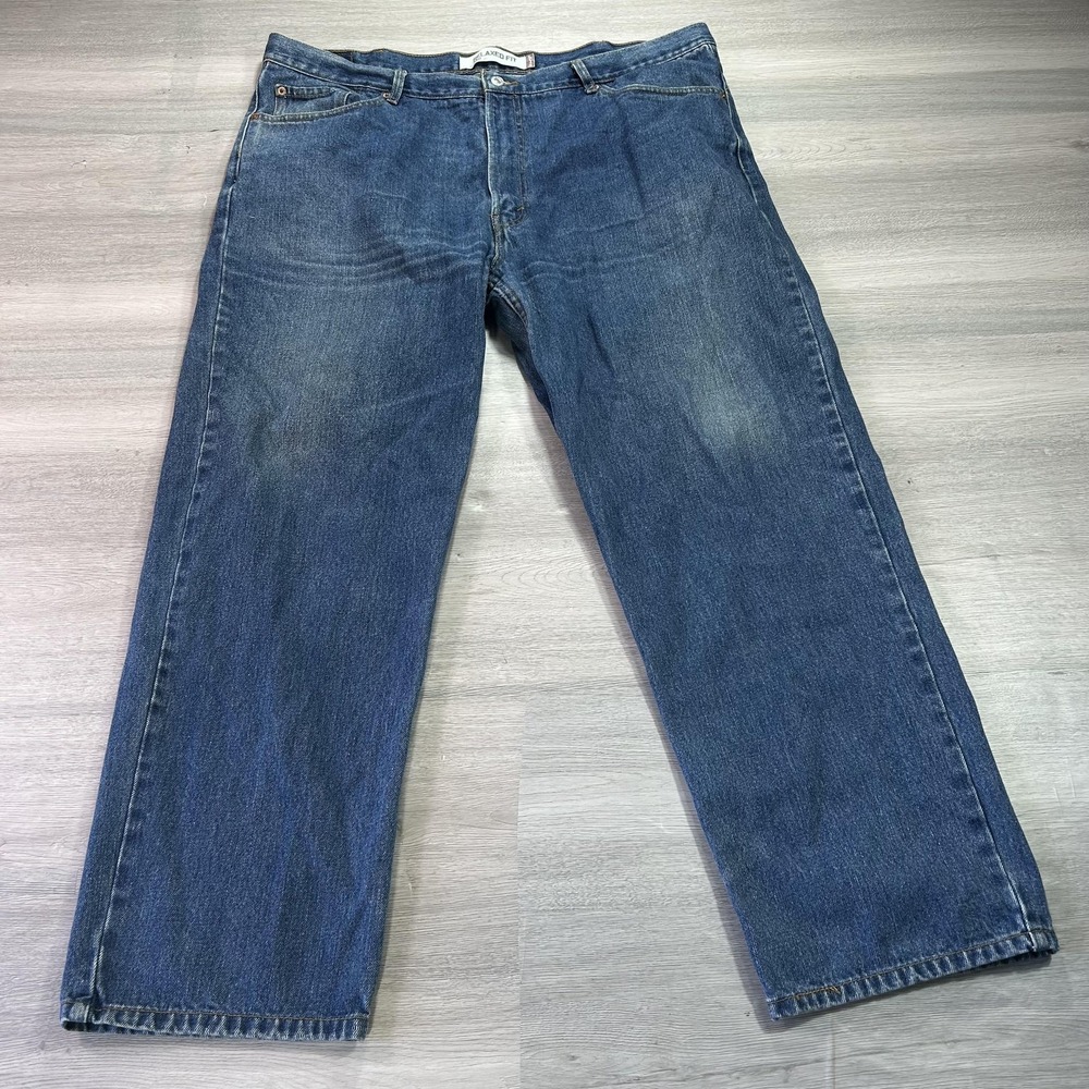 Levis 550 Jeans Mens 42x30 Blue Relaxed Fit Tapered Leg Denim Medium Wash